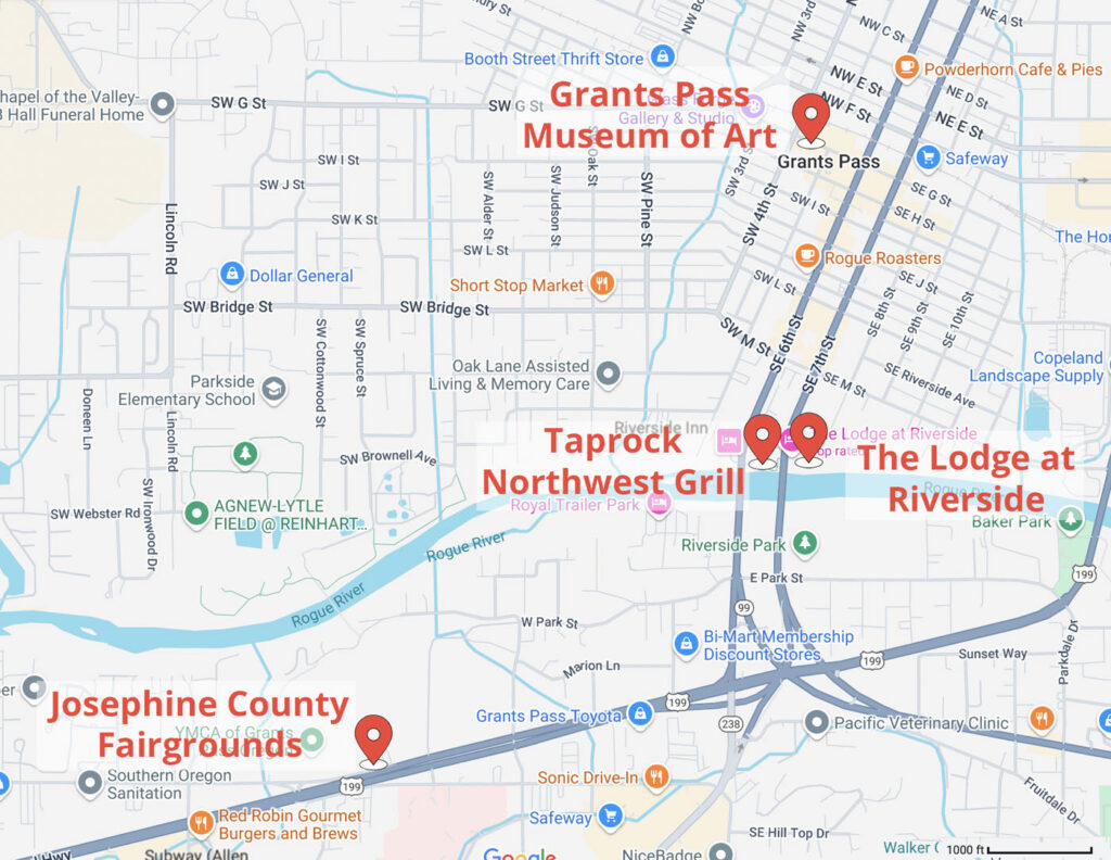 Map of Grants Pass Oregon